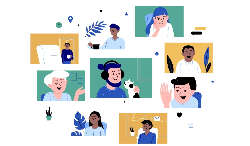 Illustration of teams participating in Ablr+ Learning Lab